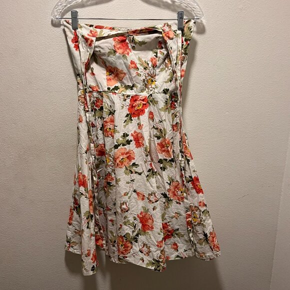 Ensnovo 50s Pinup Style Pansy Floral Garden Party Halter Tie Dress Size XS - Picture 2 of 7